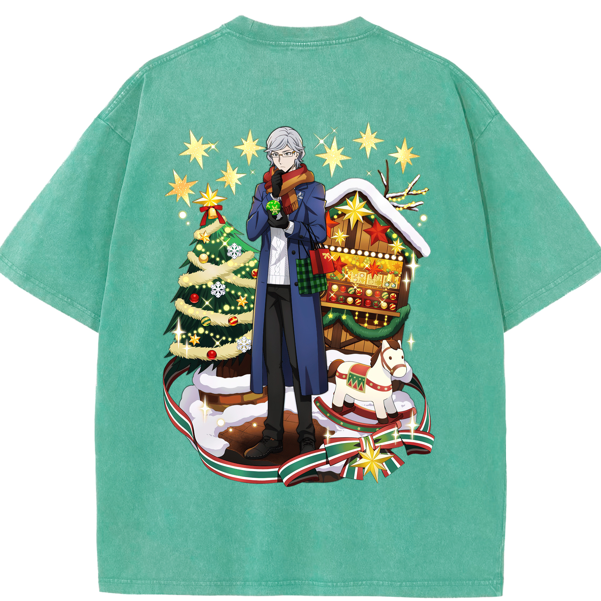 （画像用） 文豪ストレイドッグス Bungo Stray Dogs 綿100% ヴィンテージ風 半袖Tシャツ（背面プリント）